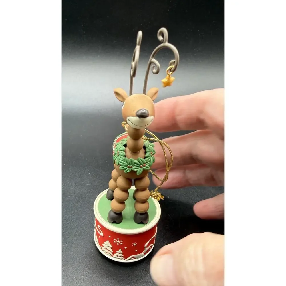 Hallmark Keepsake Ornament Wiggle-Wobble Reindeer QXG3086 No Box Lo16